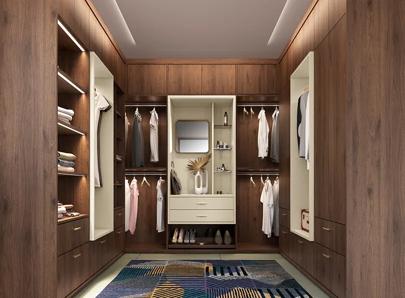 Chambre sur mesure placard coulissant — blanc satiné, aménagé par Gitter à Hagondange (gammes Portéa)