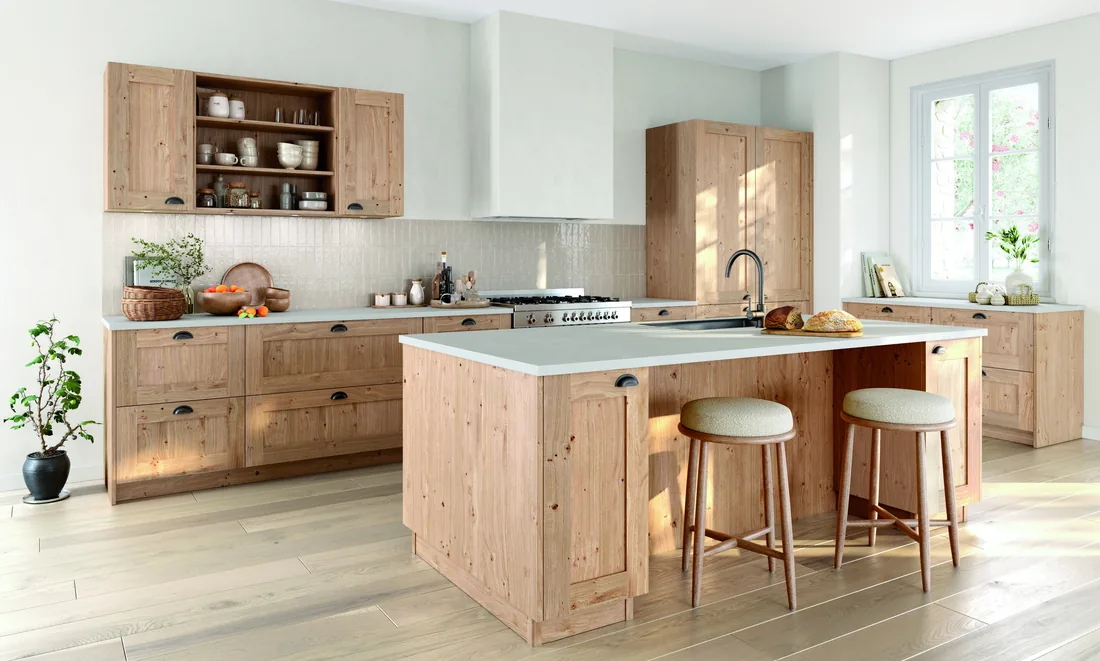 Cuisine en bois chaleureuse